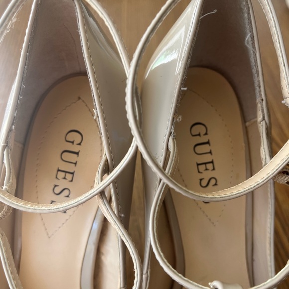 Guess Leather T Strapped and Ankle Strapped Heel, Size 8, EUC - Picture 2 of 12